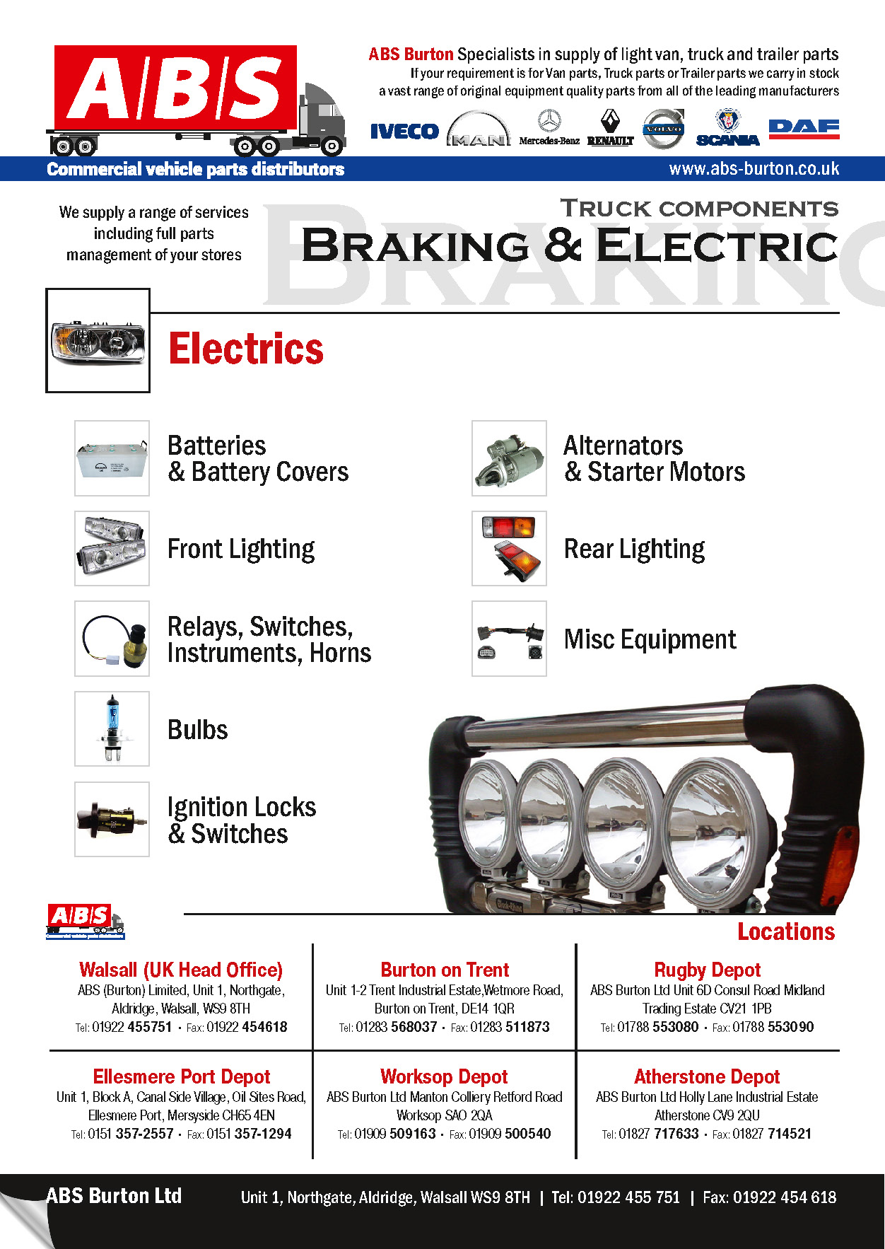 ABS Truck and Trailer Parts Catalogue pages