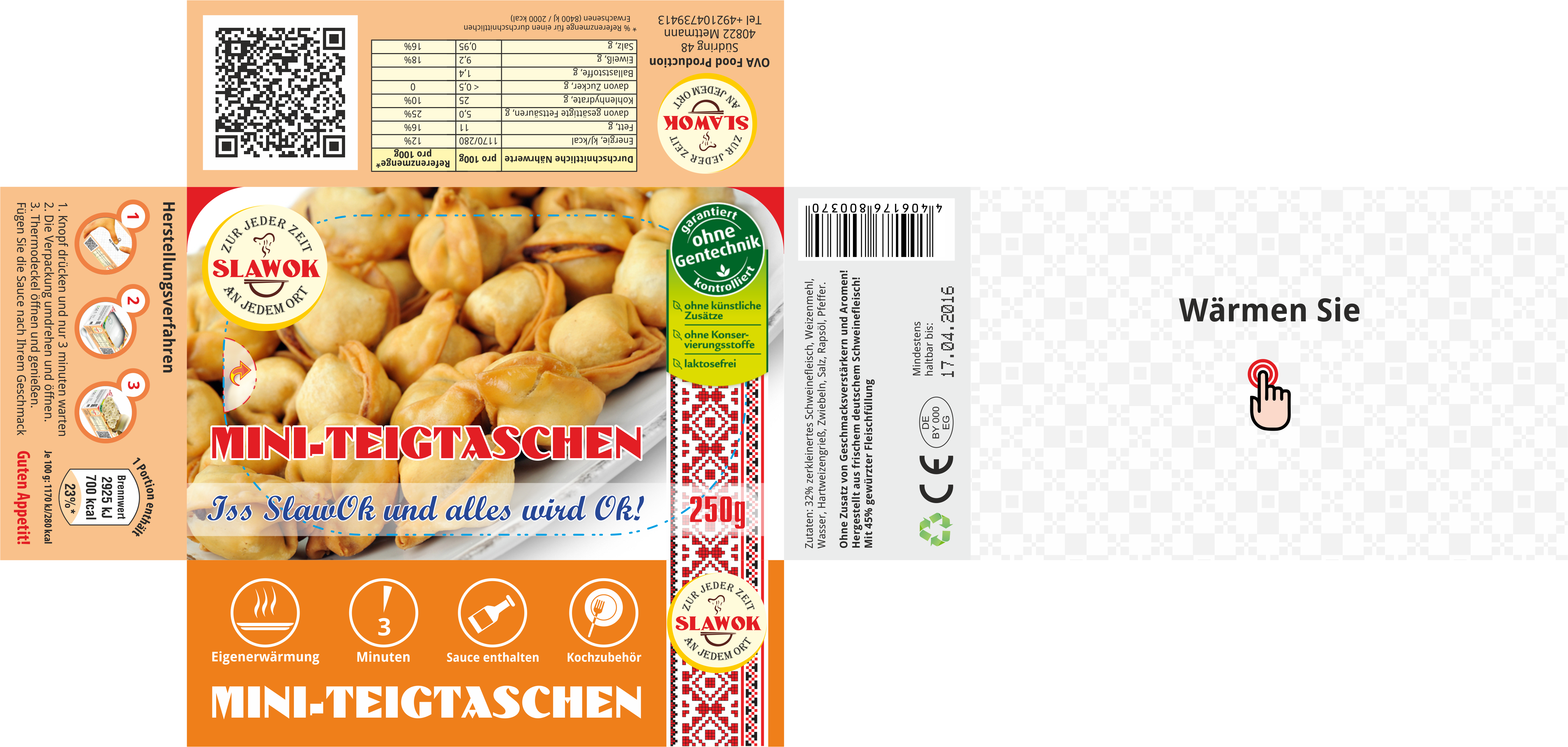 Quick-heating dumpling packaging